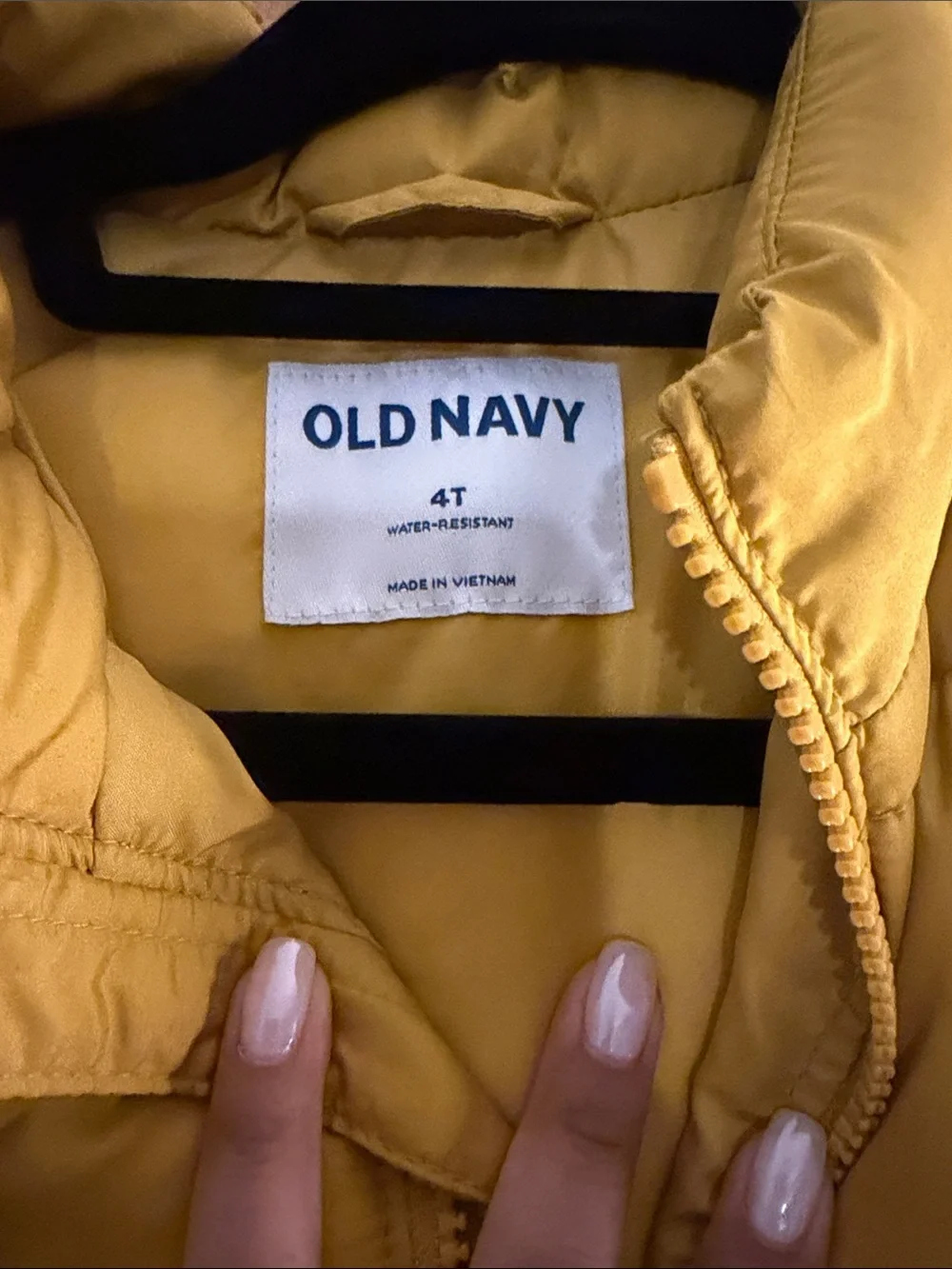 Old Navy Mustard Yellow Kids Puffer Vest